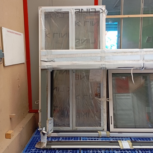 [6.2.338-001] Porte Alu 2VX OF K-Line 1120x2190 bicolor gris/blanc