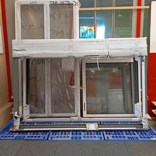 [6.2.338-002] Baie coulissante Alu 2 VX K-LINE 2000x1150 Bicolore Blanc/gris VR manuel