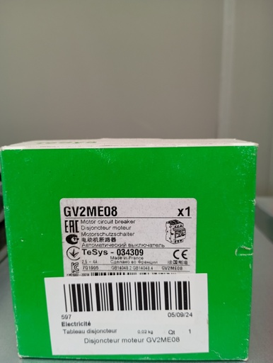 [10.7.491-013] Disjoncteur moteur GV2ME08